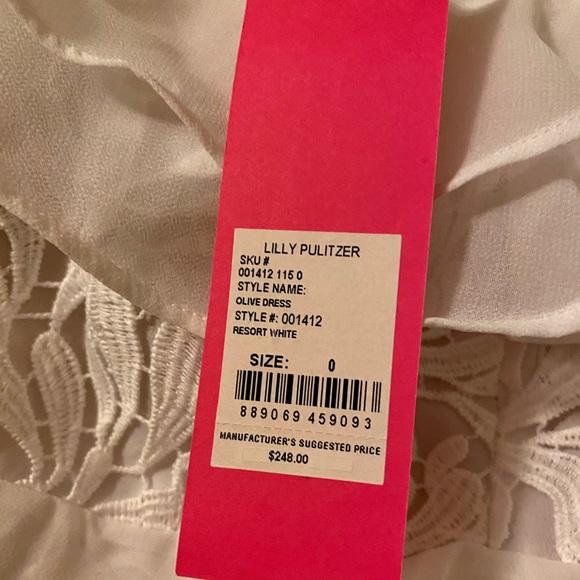 NWT Lilly Pulitzer Olive Dress Resort White Size 0 - Picture 3 of 8